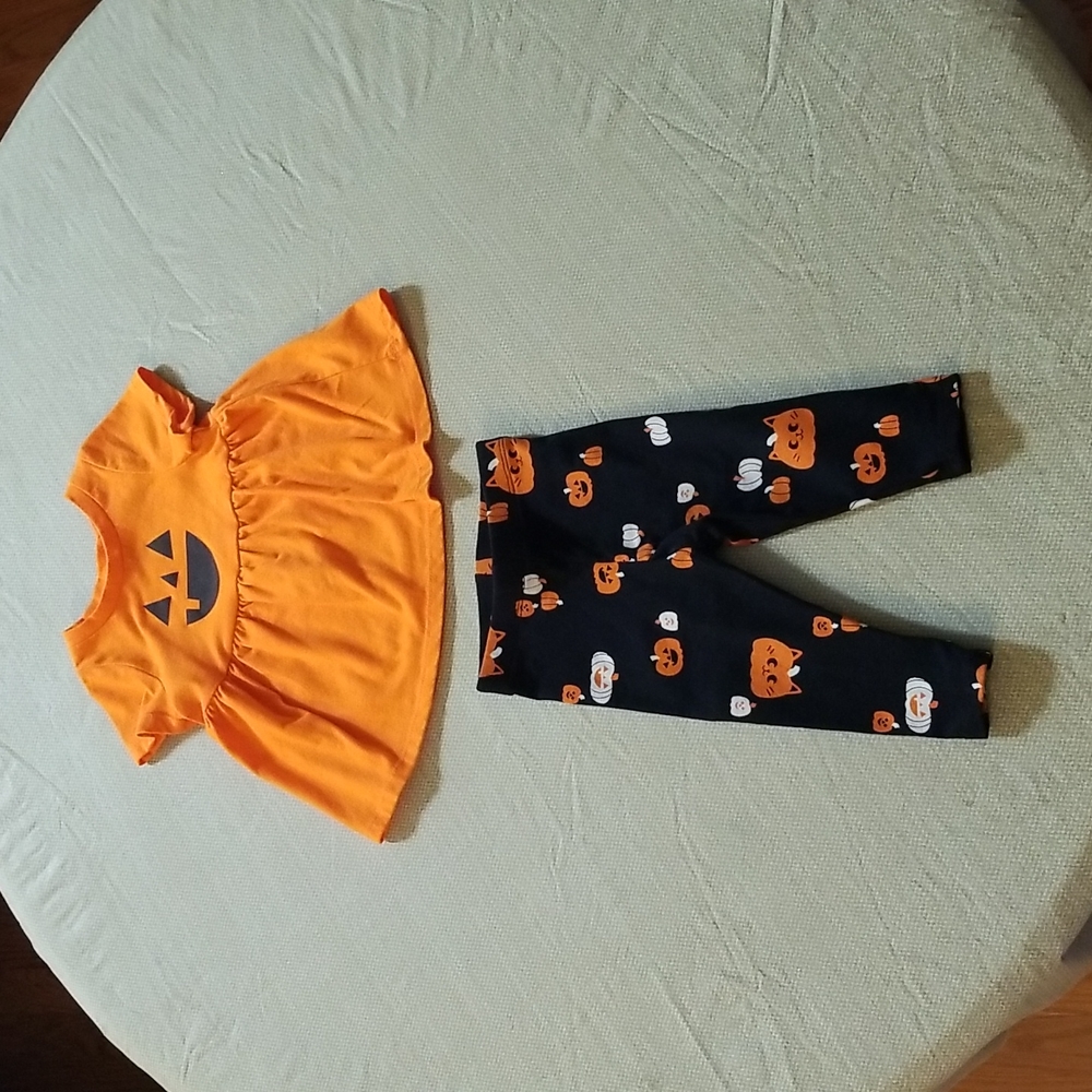 🥳HOST PICK🥳 Halloween ❣5 for $25 Sale❣ Cat & Jack Pumpkin Top and Leggings